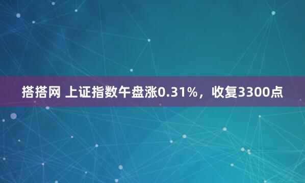 搭搭网 上证指数午盘涨0.31%，收复3300点