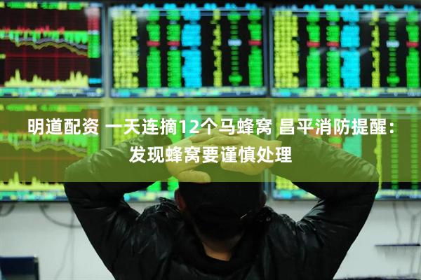 明道配资 一天连摘12个马蜂窝 昌平消防提醒：发现蜂窝要谨慎处理